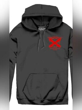Popular Poison Grateful Angel Faith Over Fear Black Graphic Hoodie M